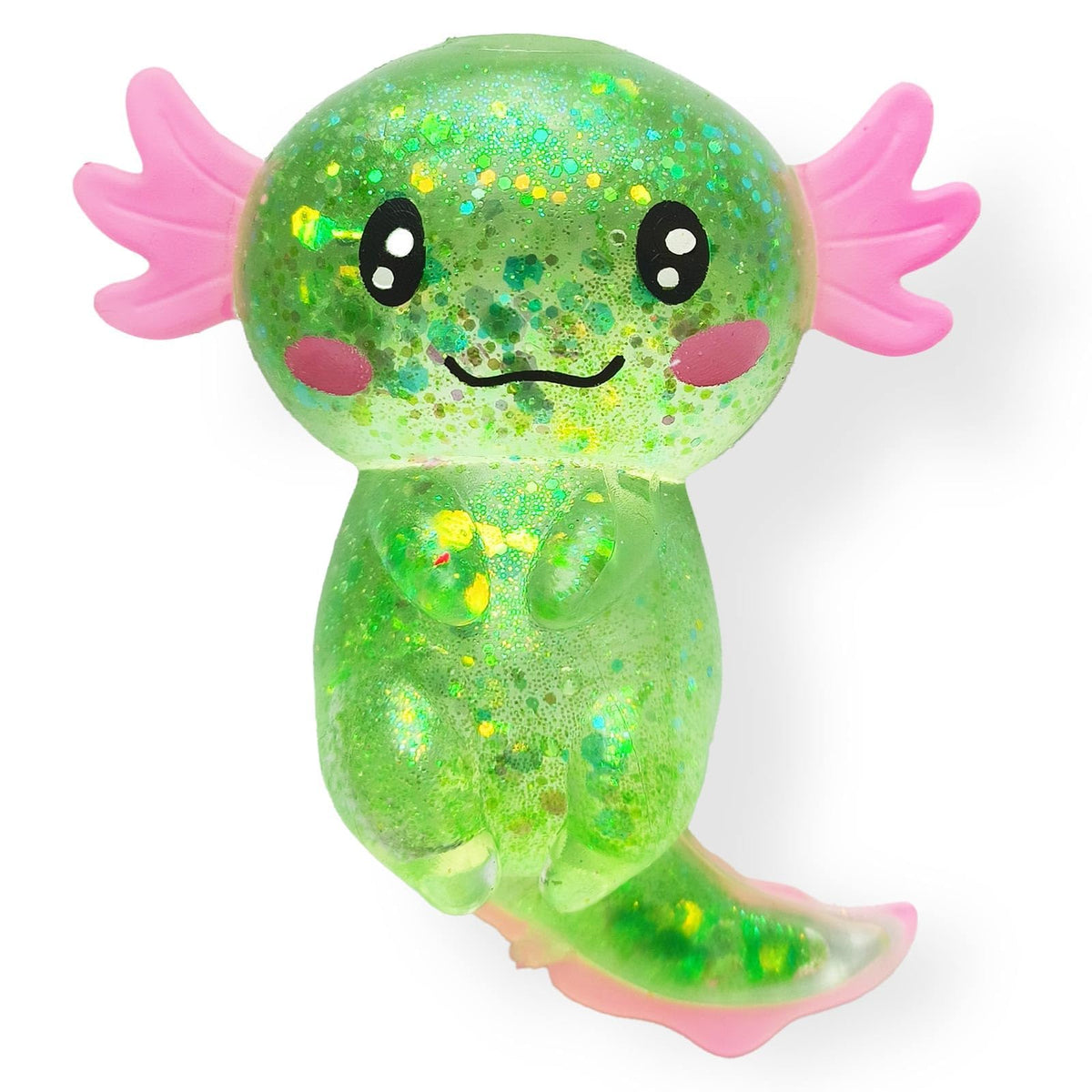 Glitter Axolotl Squishy angle 3