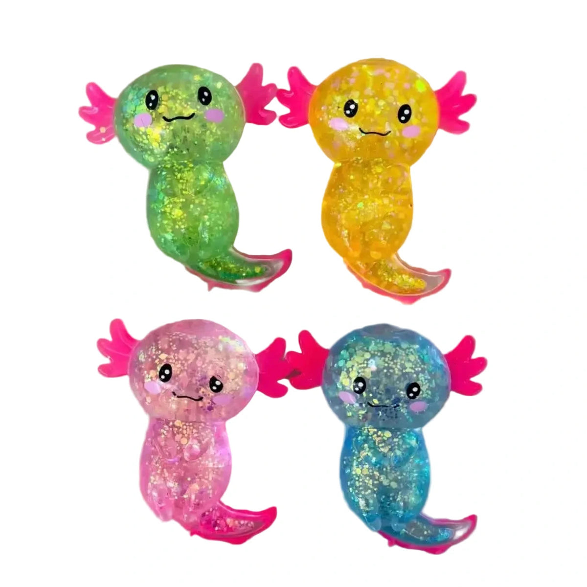 Glitter Axolotl Squishy angle 5